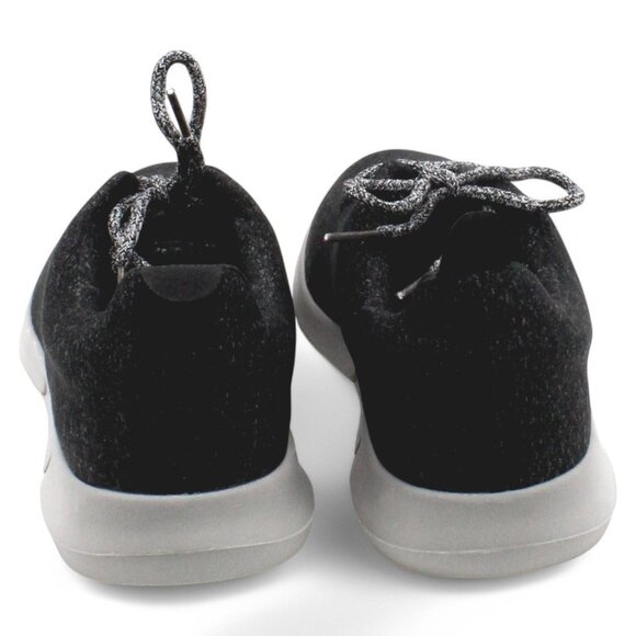 SUGAR Womens Black Heathered Comfort Round Toe Lace-up Athletic Sneakers - Picture 5 of 9